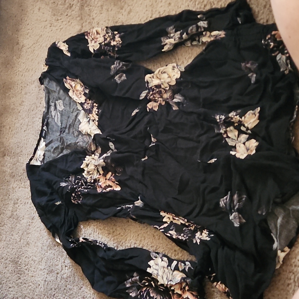 Floral long sleeve romper